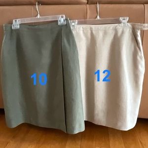 JHCollectibles Women’s skirts Cream (Size 12) and Khaki (Size 10)